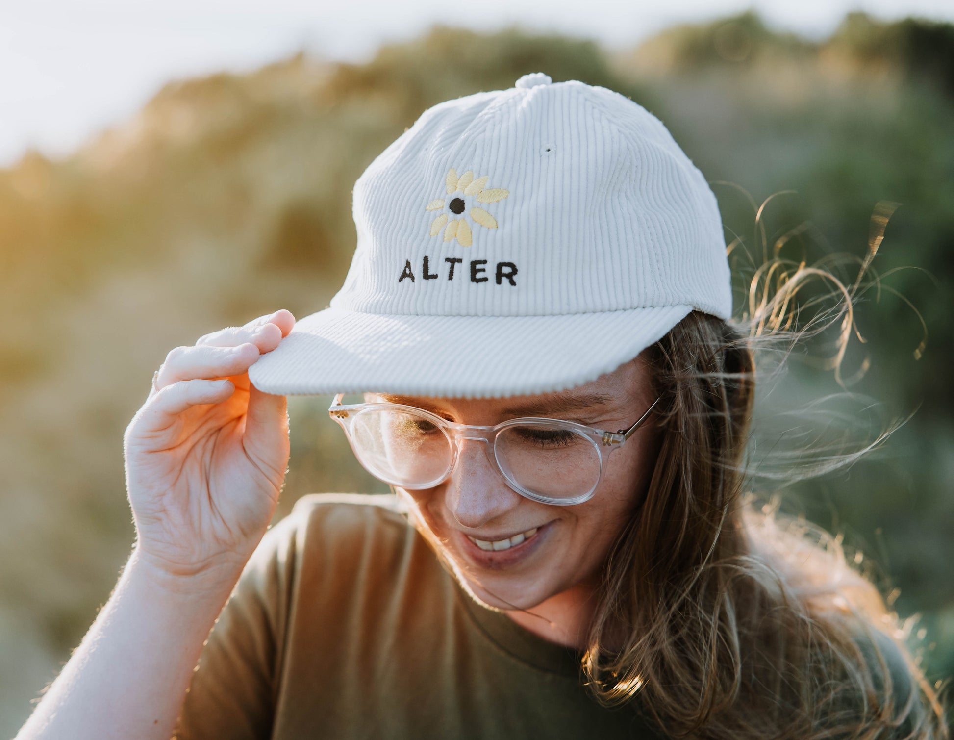 Sunflower Corduroy Cap