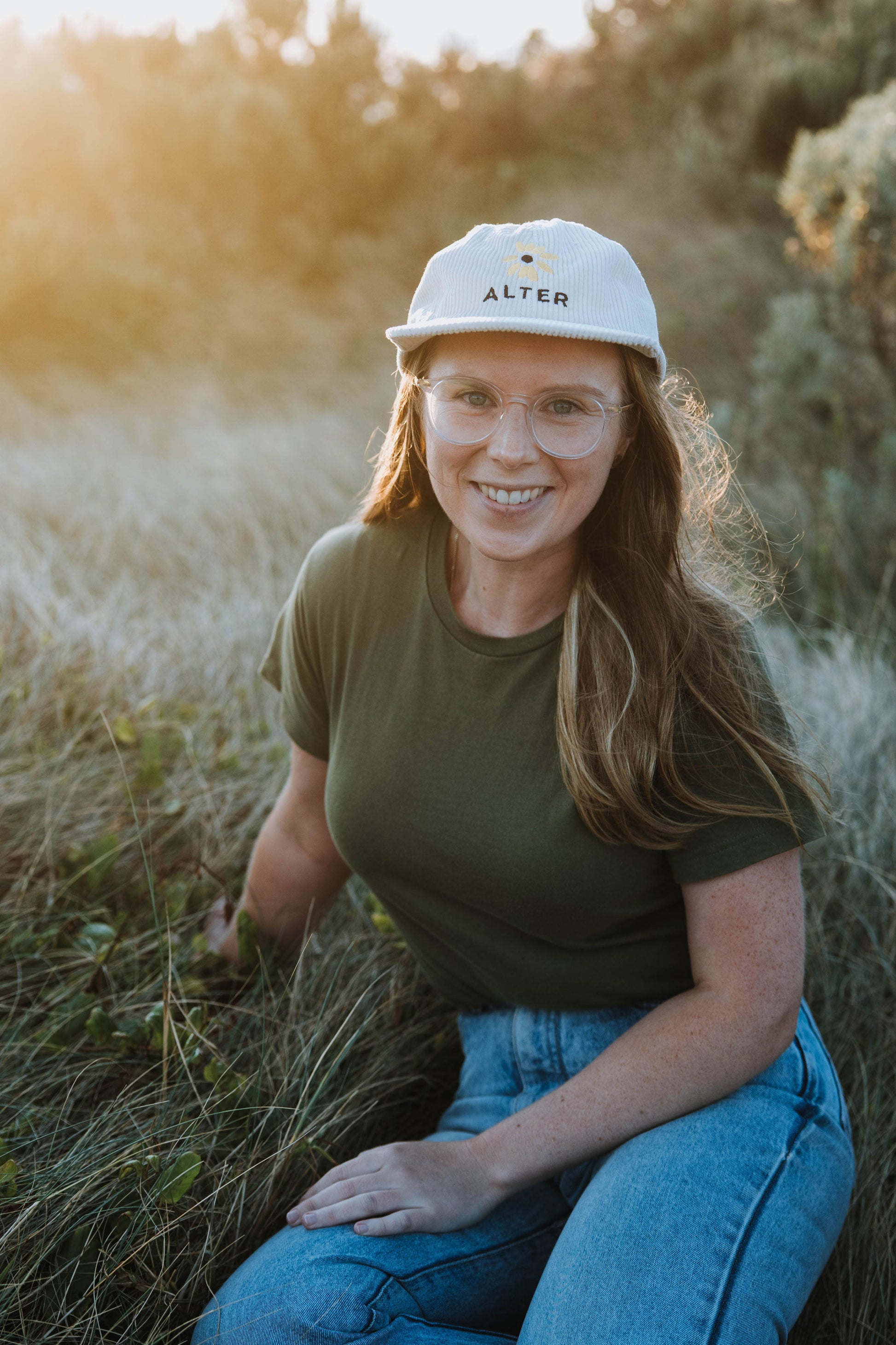 Sunflower Corduroy Cap