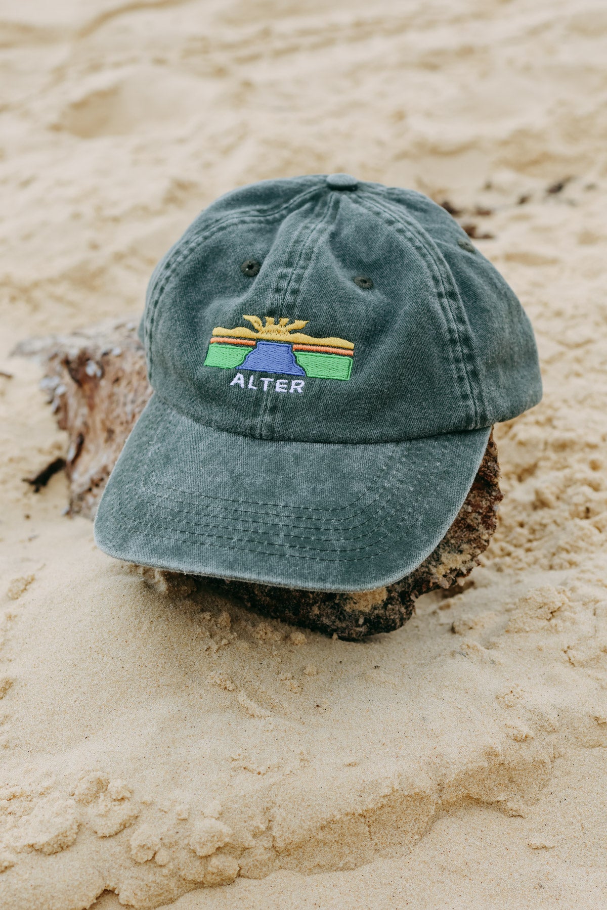 Vintage Washed Mountain Cap - Green