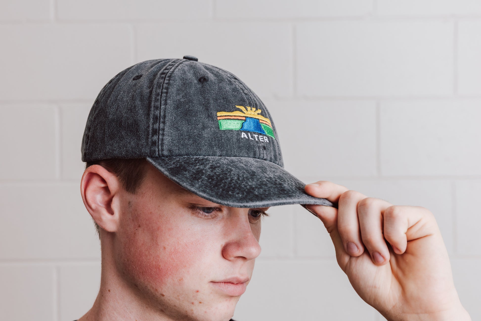 Vintage Washed Mountain Cap - Black