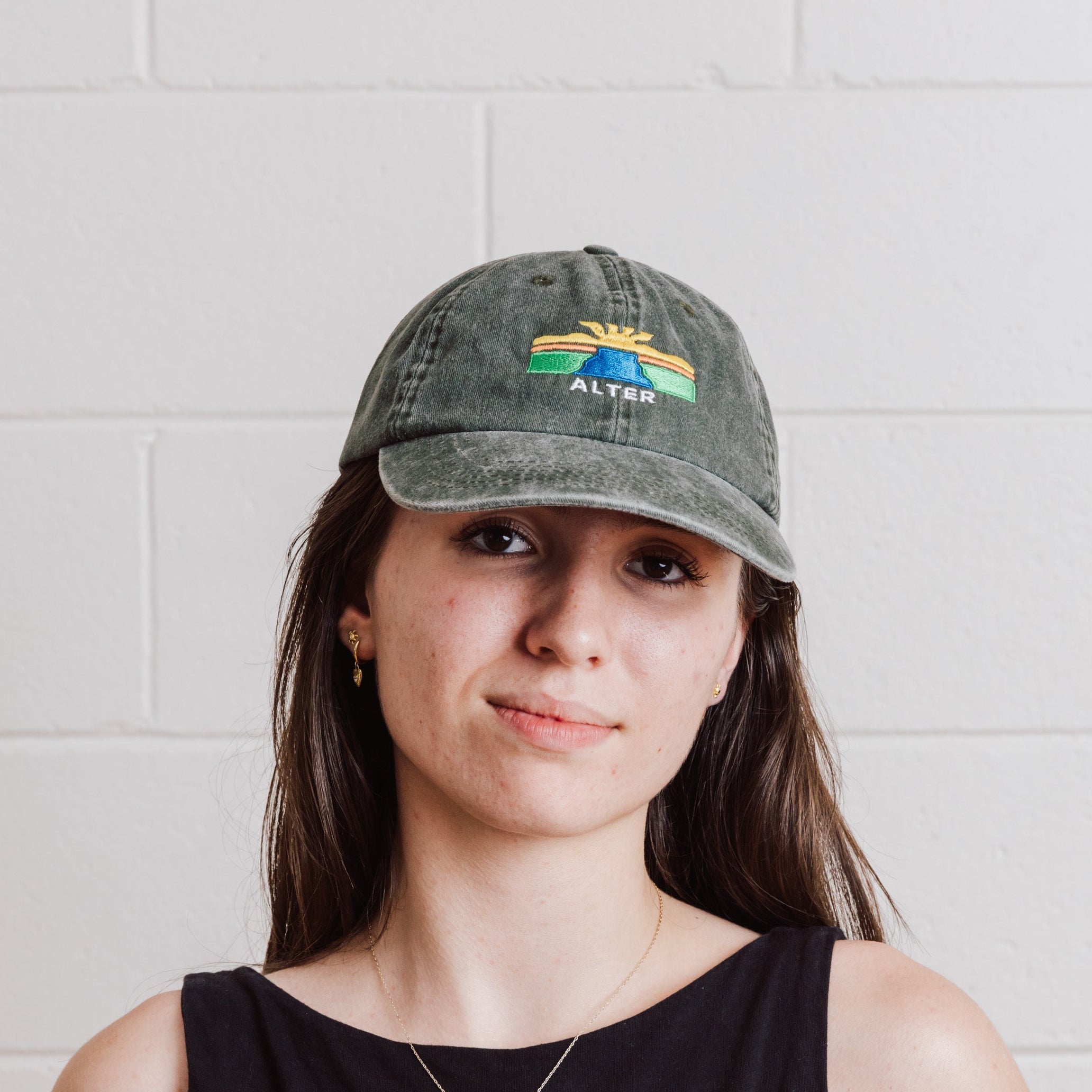 Vintage Washed Mountain Cap - Green