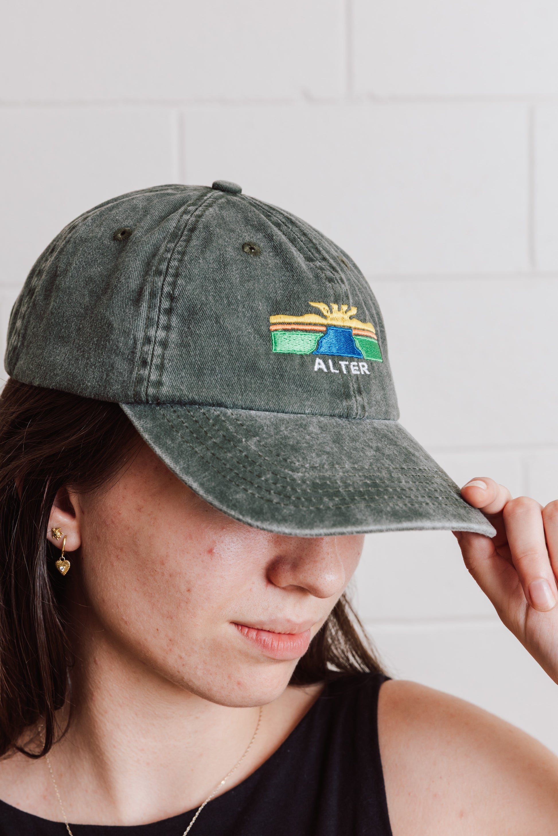 Vintage Washed Mountain Cap - Green