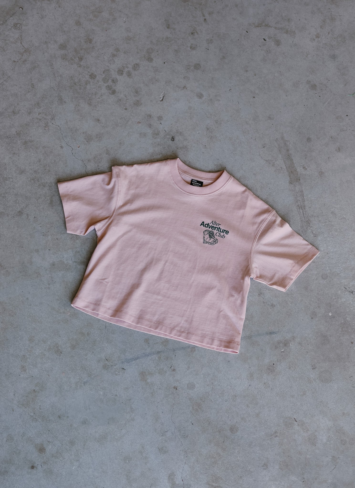 Kids Adventure Slouch Tee - Organic Cotton (Blush)