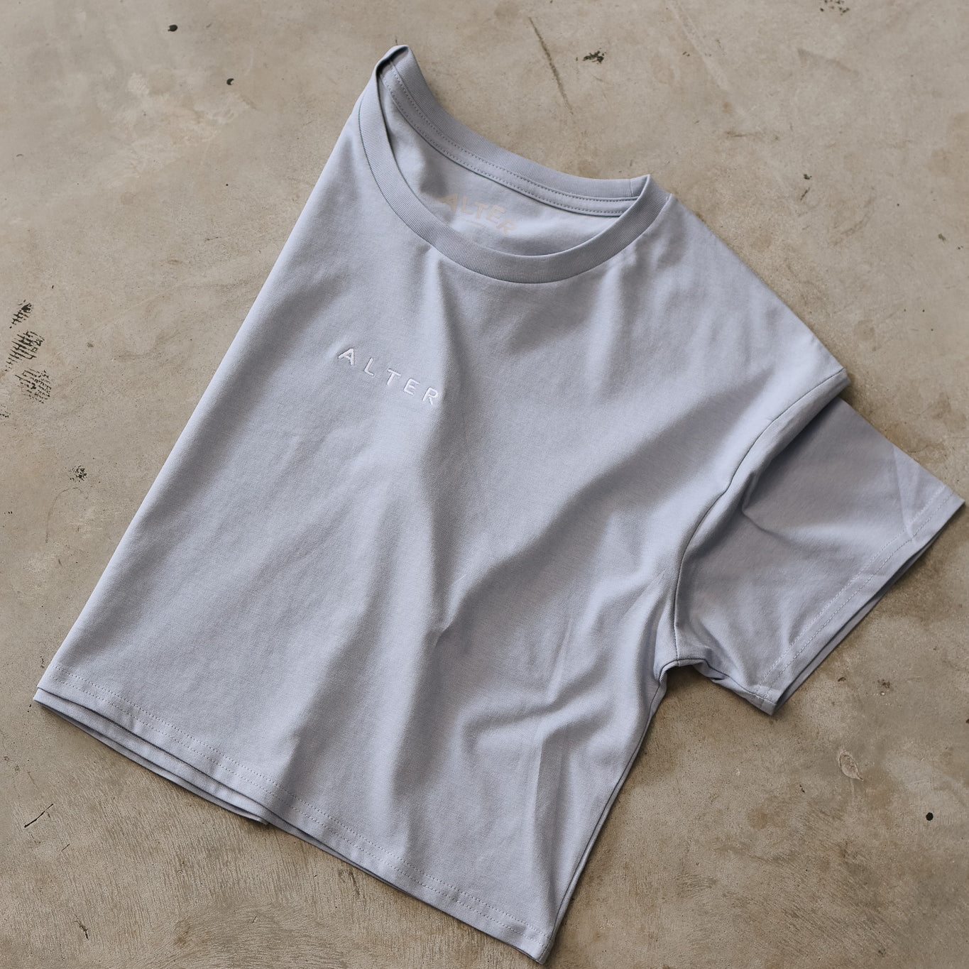 Womens Crop Tee - Sky Blue