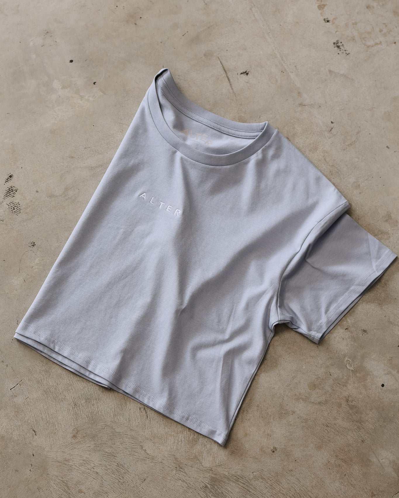 Womens Crop Tee - Sky Blue