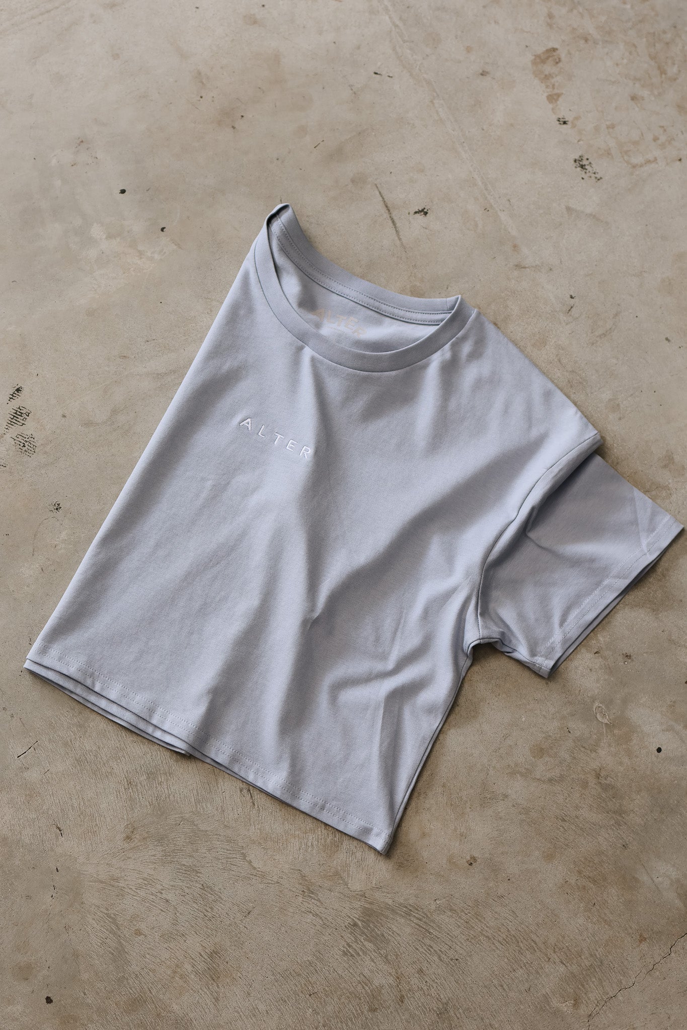 Womens Crop Tee - Sky Blue