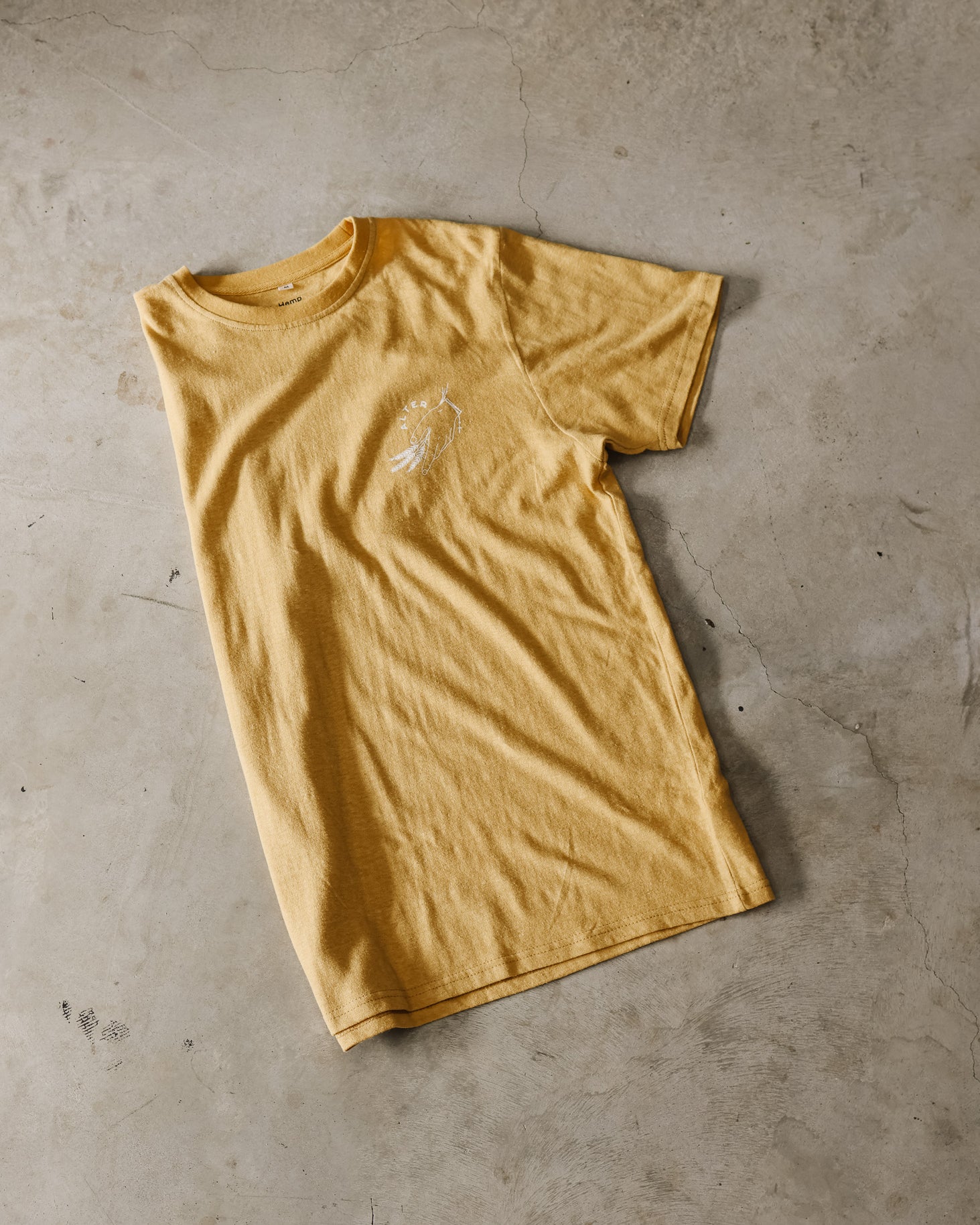 Mens Hemp Tee - Mustard