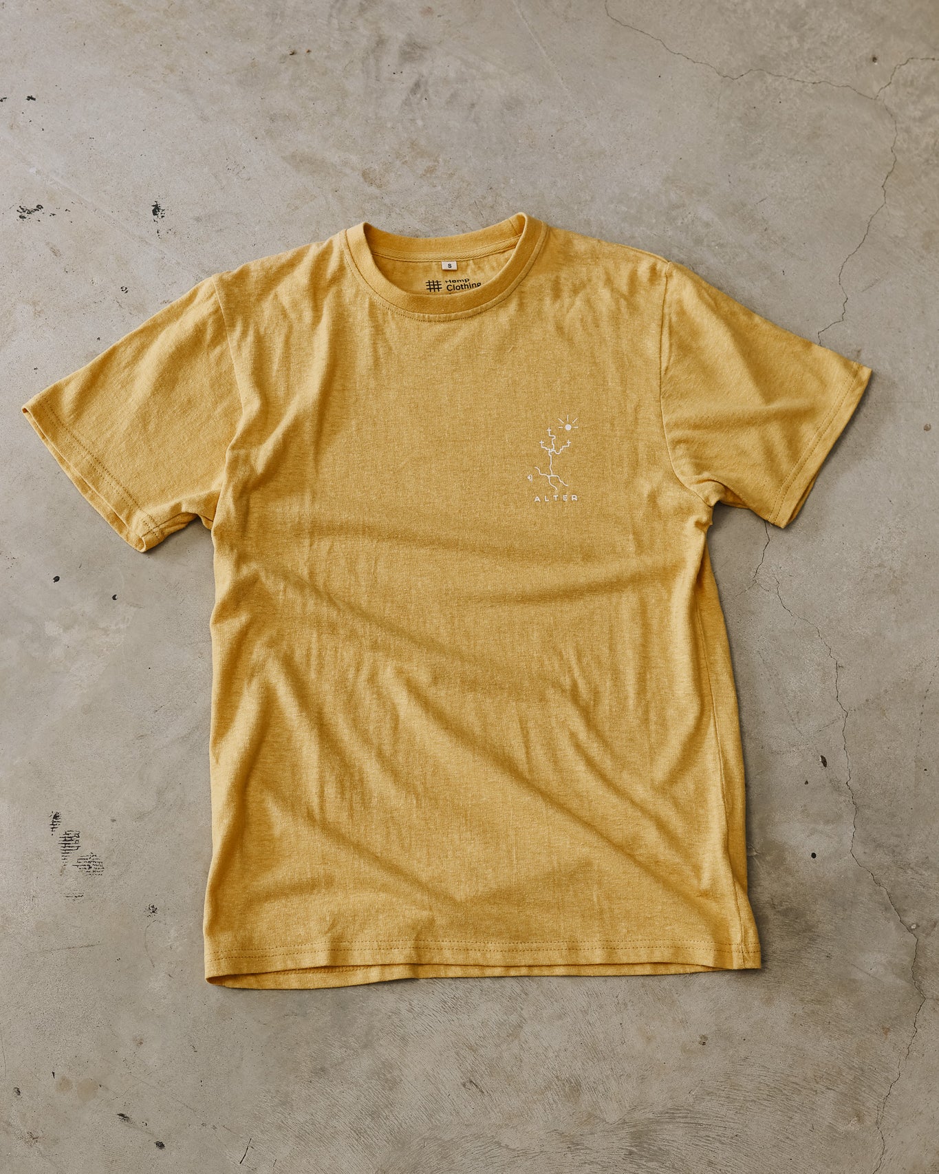 Mens Hemp Tee - Mustard