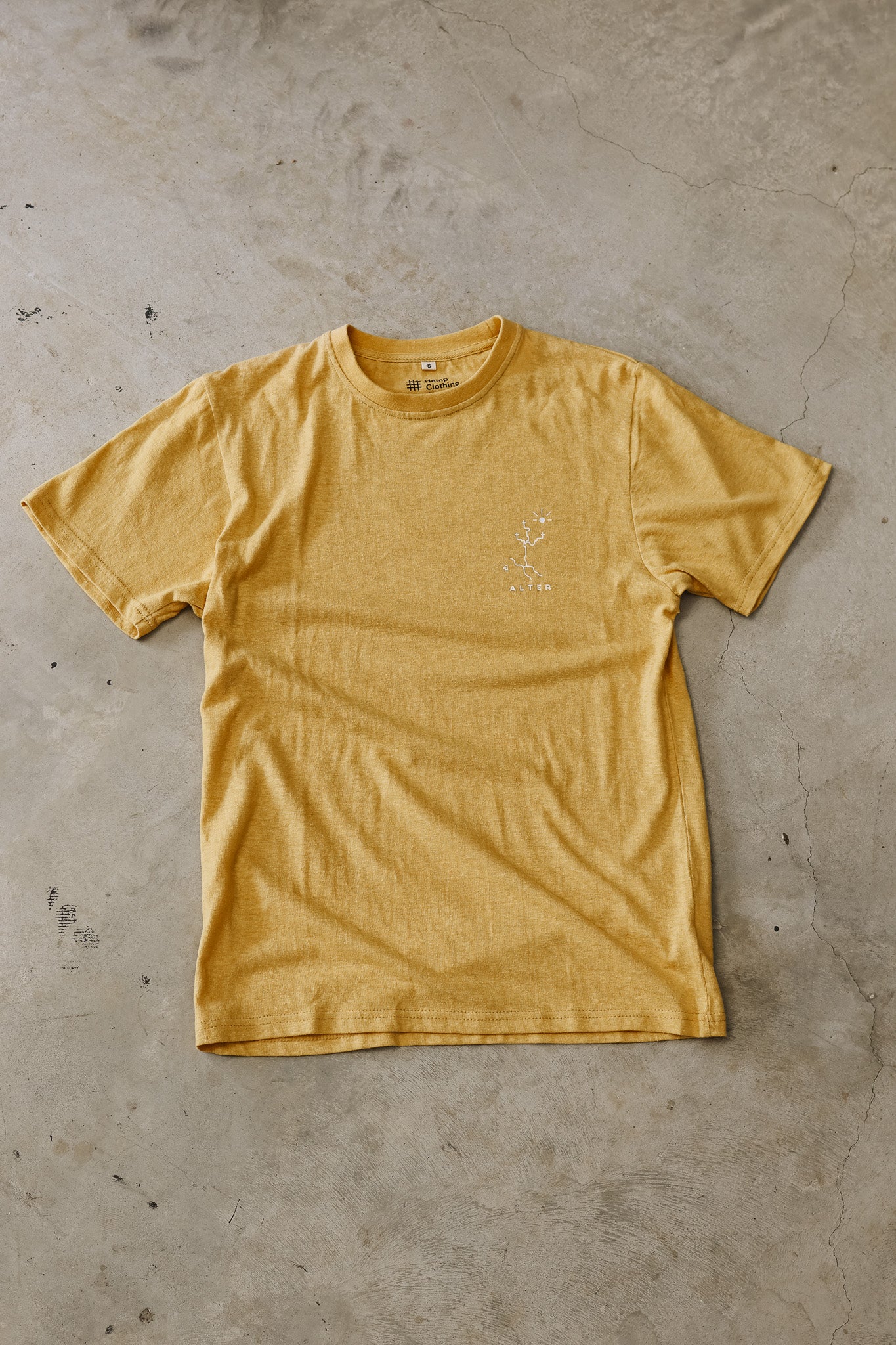 Mens Hemp Tee - Mustard