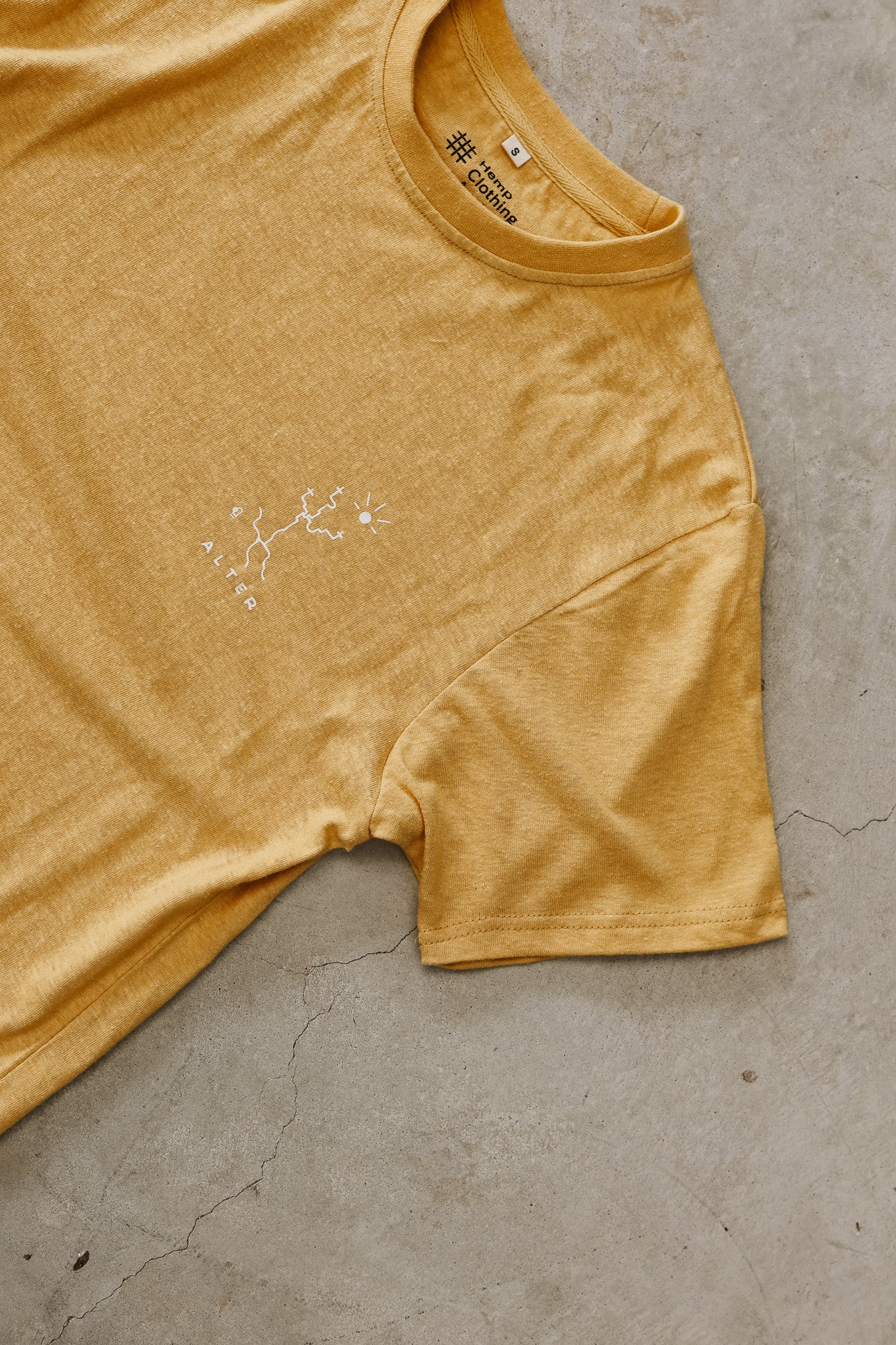 Mens Hemp Tee - Mustard