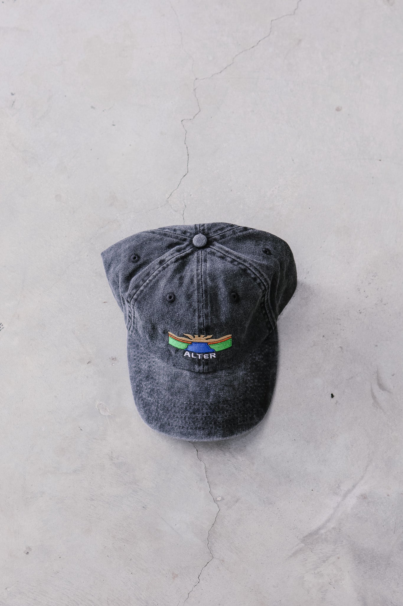 Vintage Washed Adventure Cap (Black)