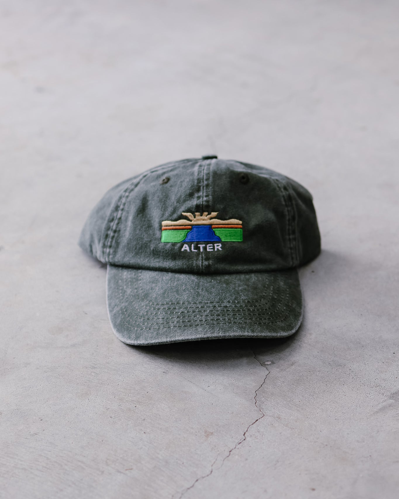 Vintage Washed Adventure Cap (Green)
