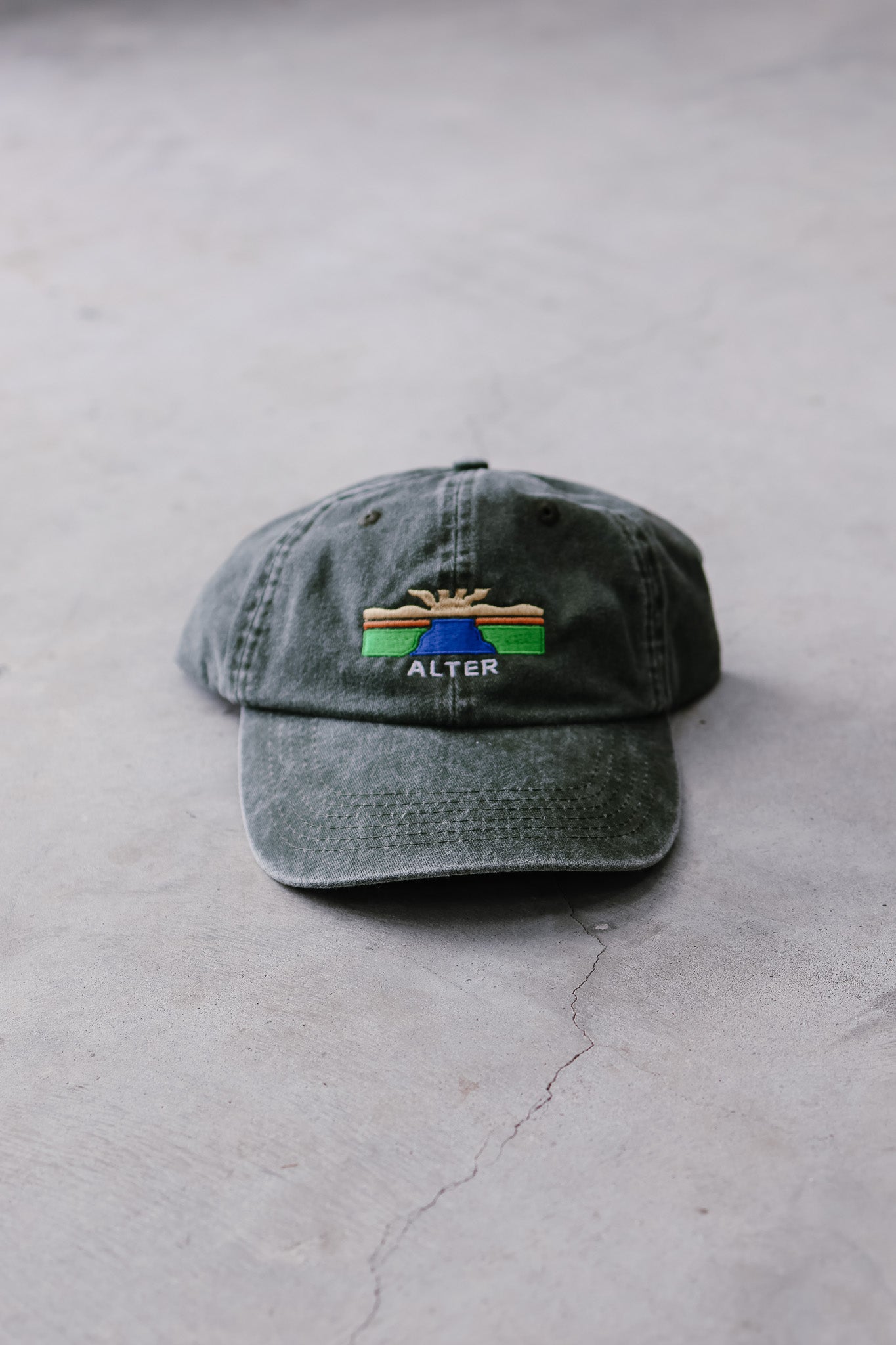 Vintage Washed Adventure Cap (Green)