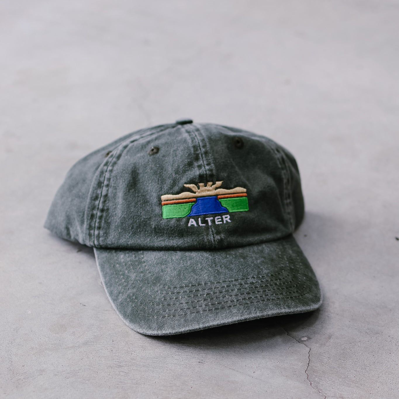 Vintage Washed Adventure Cap (Green)