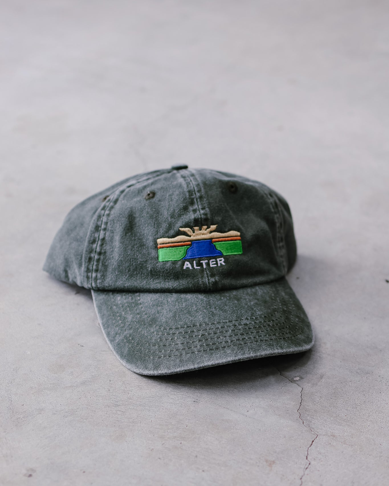 Vintage Washed Adventure Cap (Green)