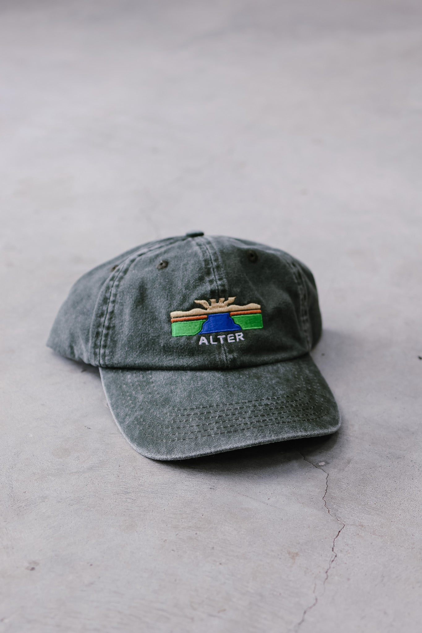 Vintage Washed Adventure Cap (Green)