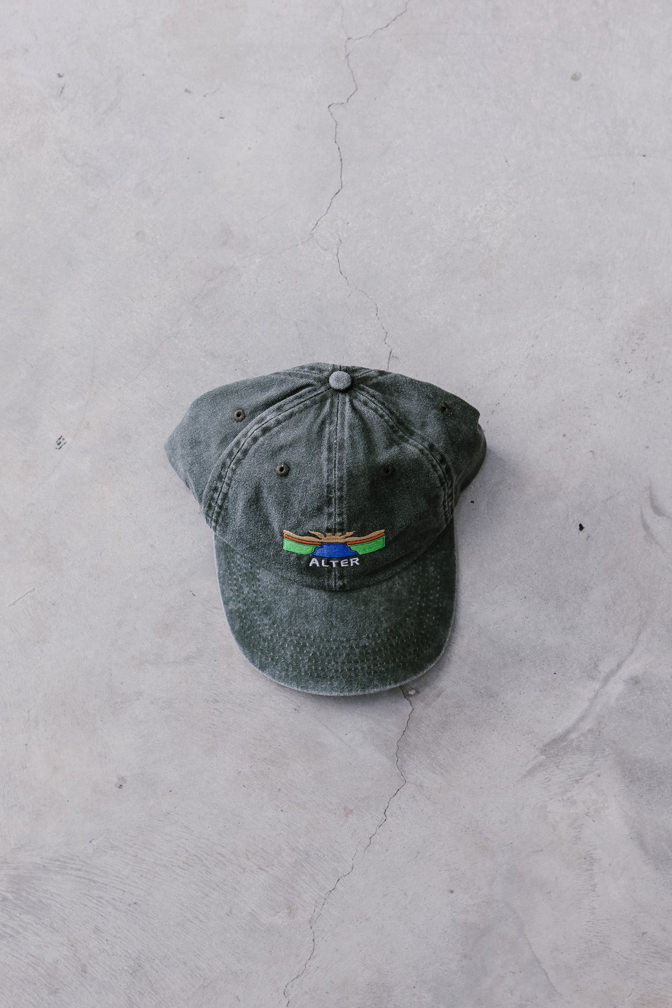 Vintage Washed Adventure Cap (Green)