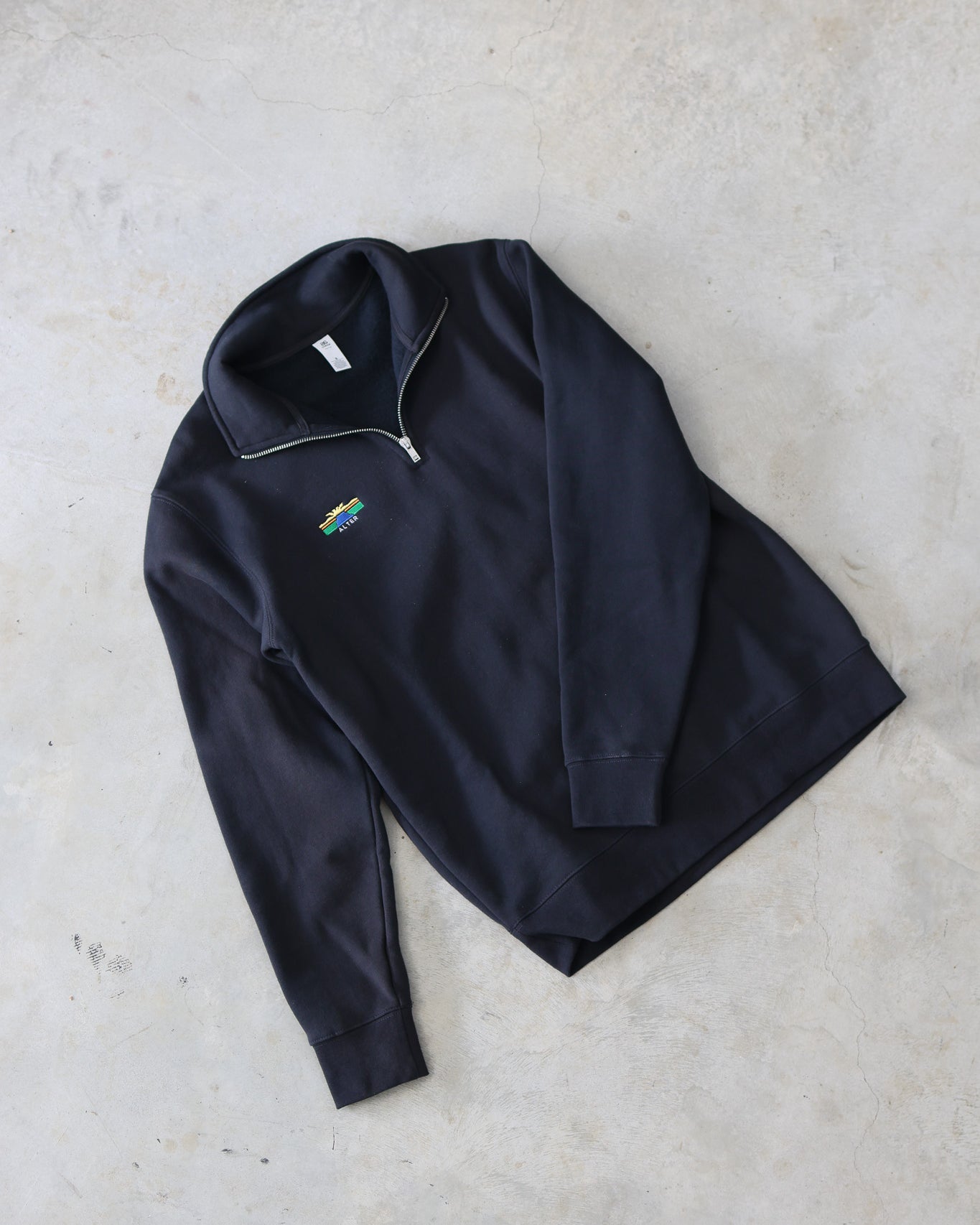 Womens Half Zip Crew Jumper