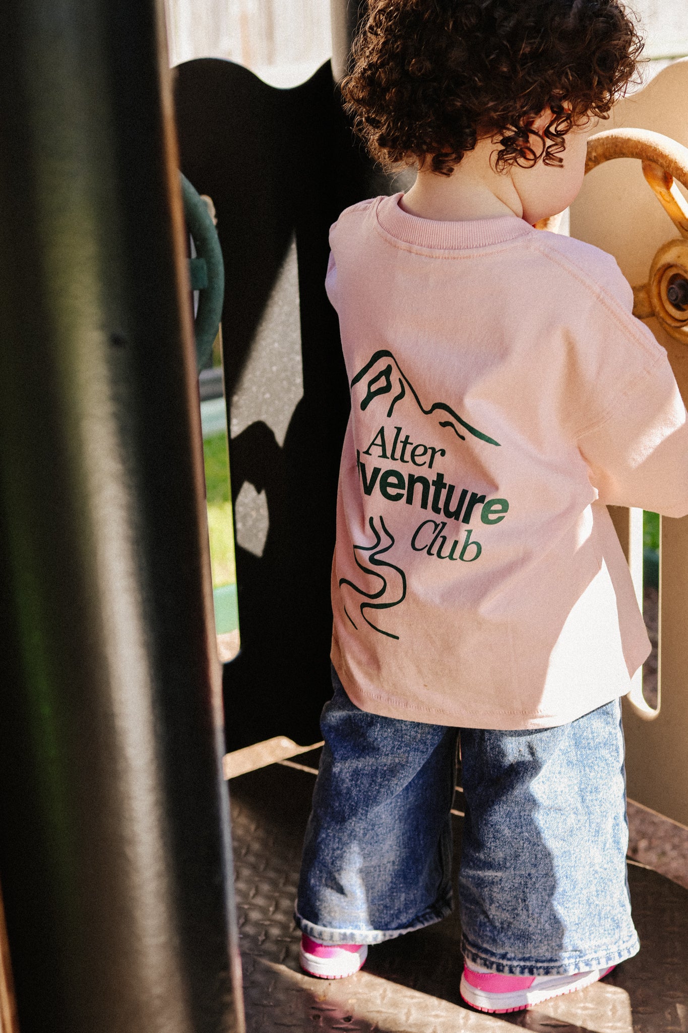 Kids Adventure Slouch Tee - Organic Cotton (Blush)