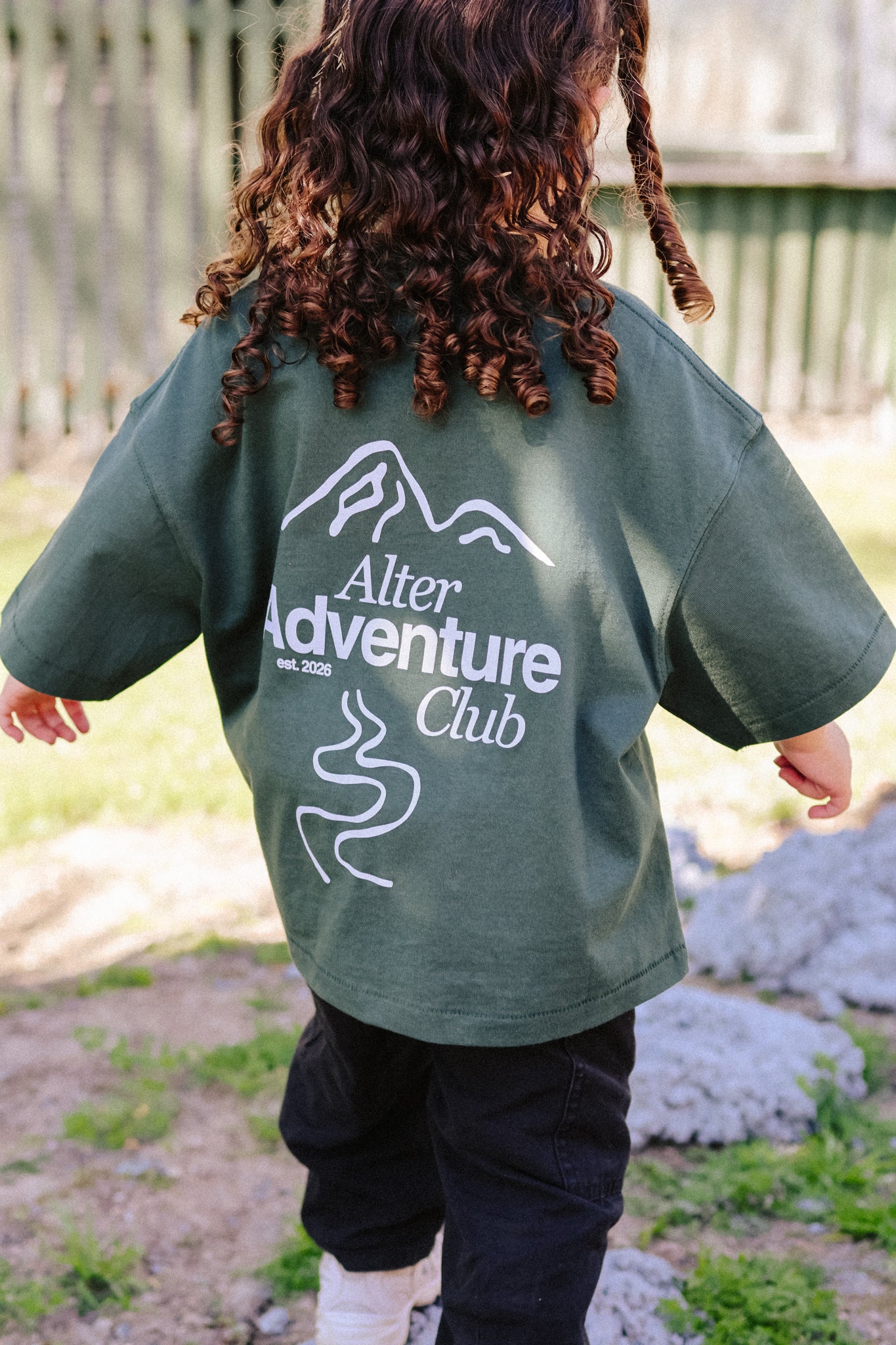 Kids Adventure Slouch Tee - Organic Cotton (Forest)