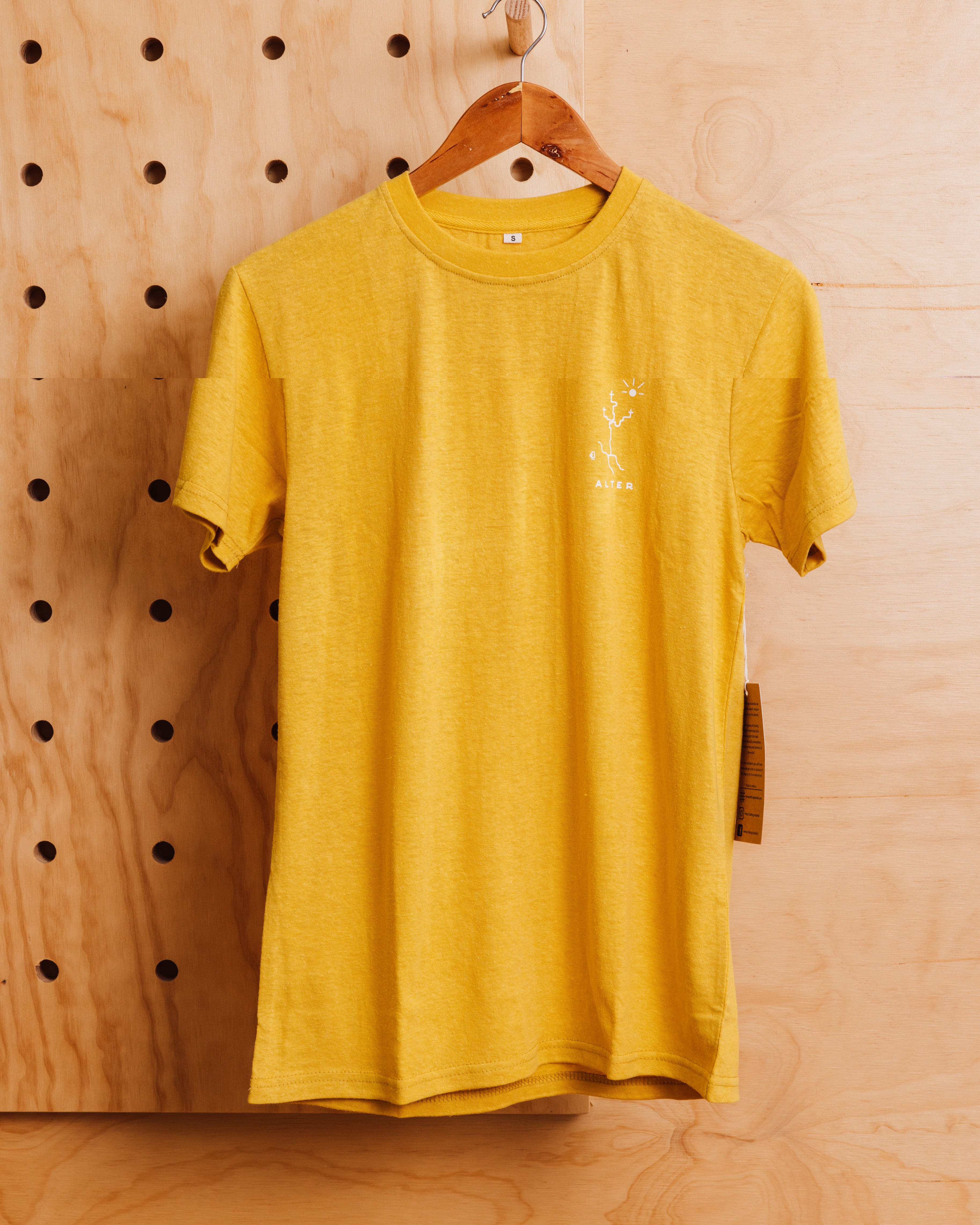 Womens Hemp Tee - Mustard
