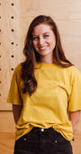 Womens Hemp Tee - Mustard