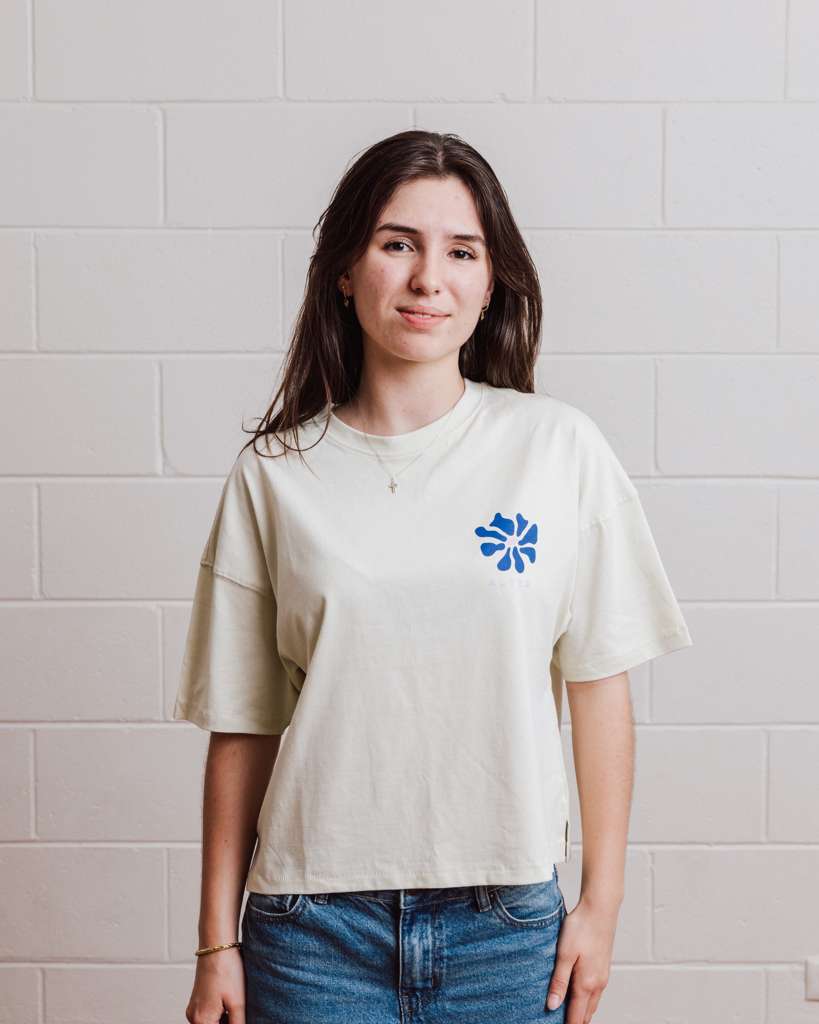 Womens Flower Box Tee - Organic Cotton