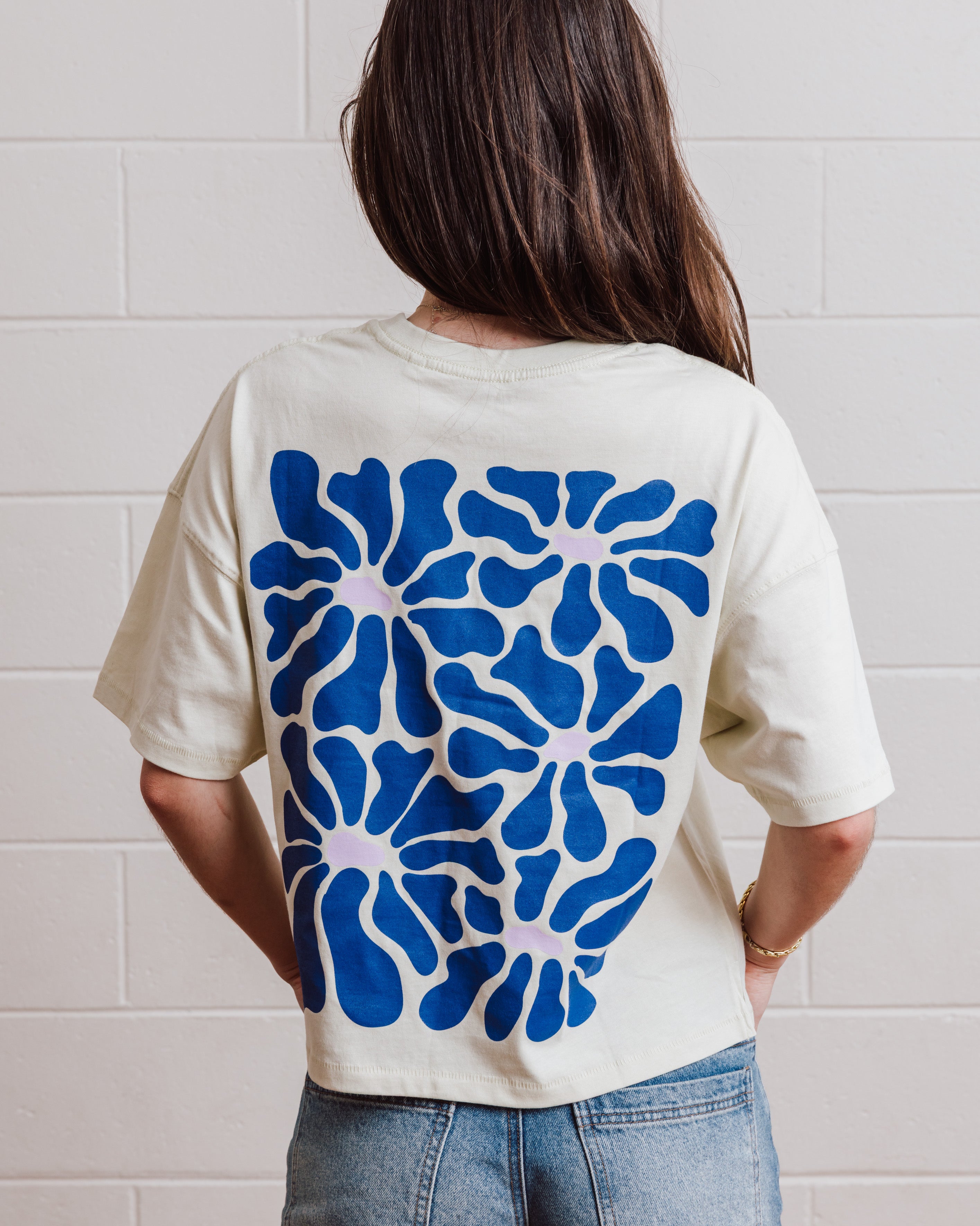 Womens Flower Box Tee - Organic Cotton