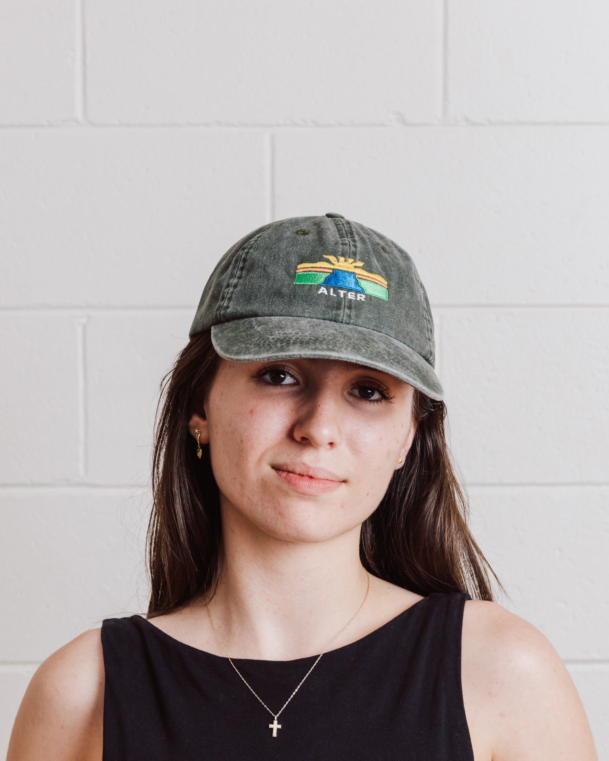 Vintage Washed Mountain Cap - Green