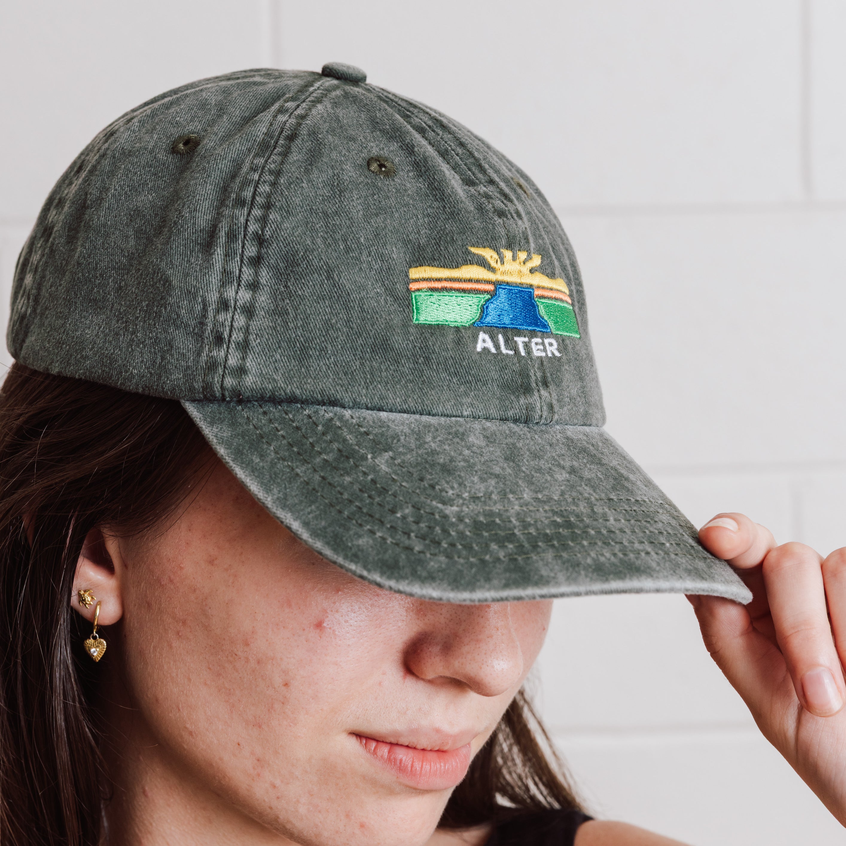 Vintage Washed Adventure Cap (Green)