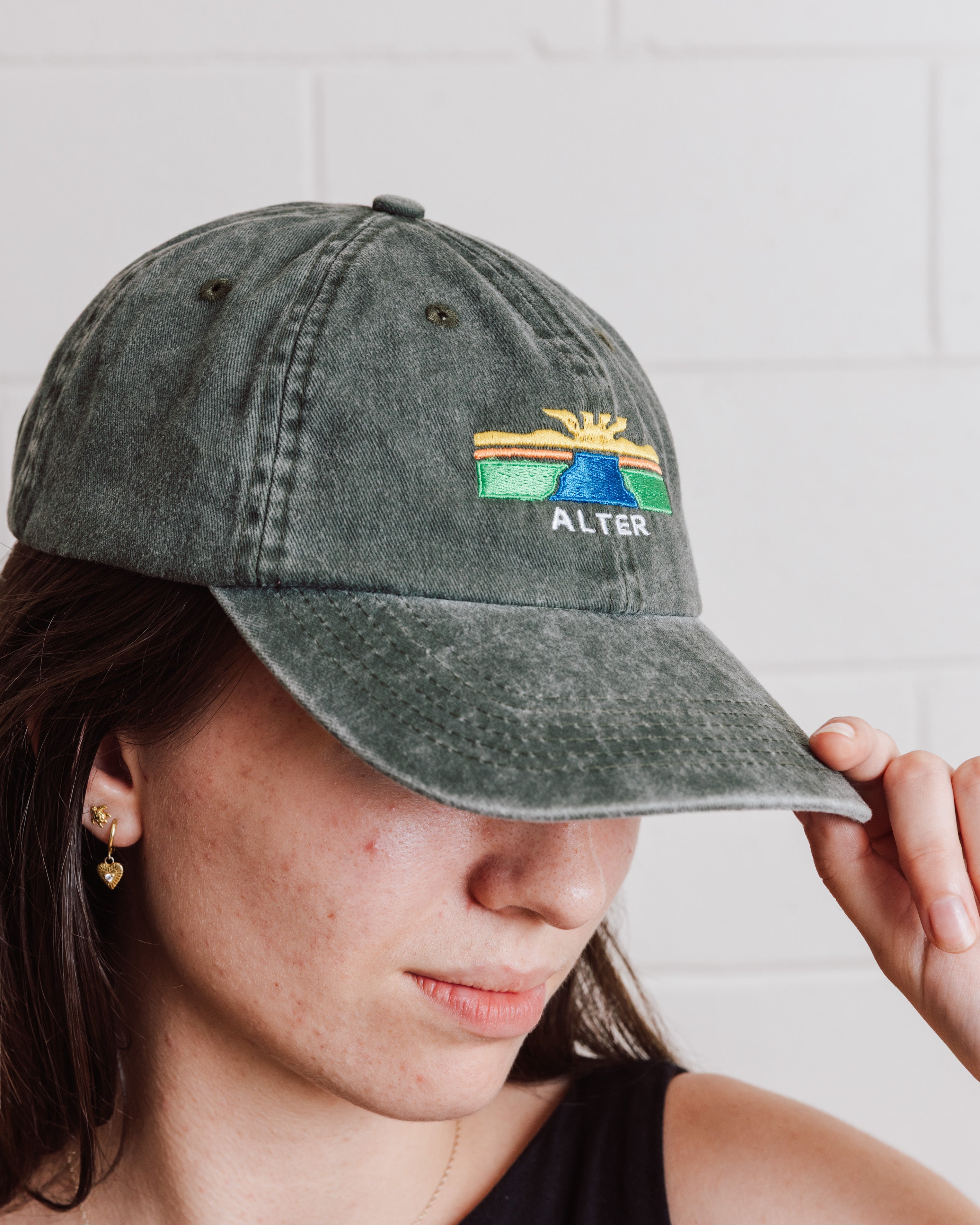 Vintage Washed Mountain Cap - Green